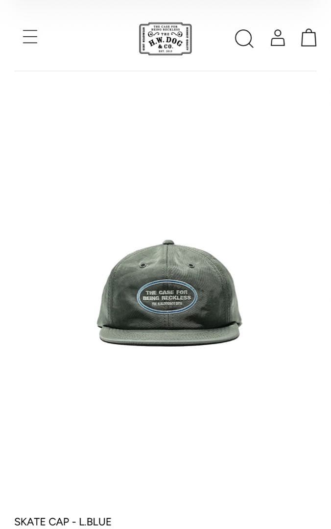 完売品　H.W.DOG SKATE CAP - L.BLUE