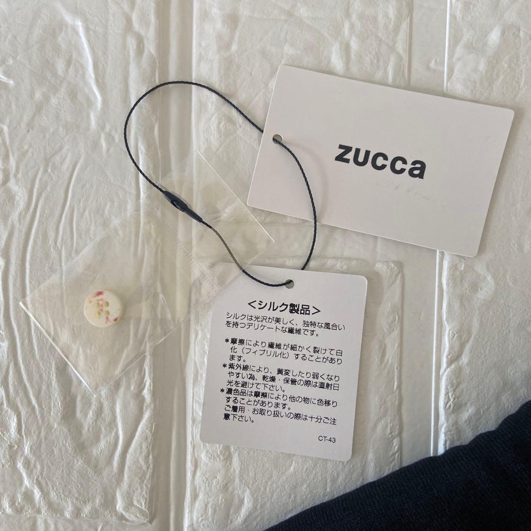 【新品】 zucca ズッカ 2way 大判 ストール シルクコットン 黒色
