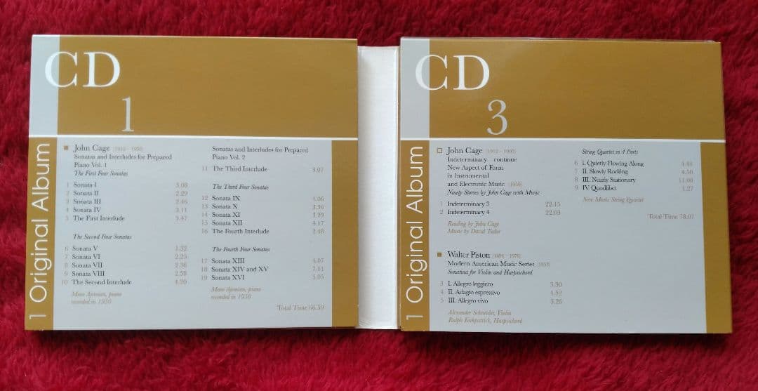 ジョン・ケージ　
3 Original Albums