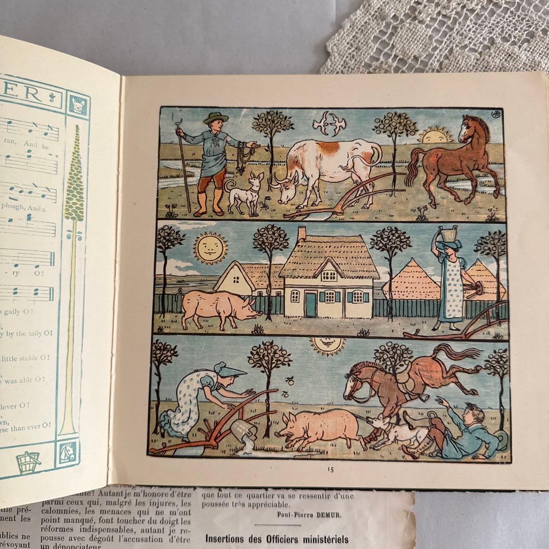 難有1881年アンティーク挿絵を味わう絵本イギリス洋書ジャンクジャーナル古書