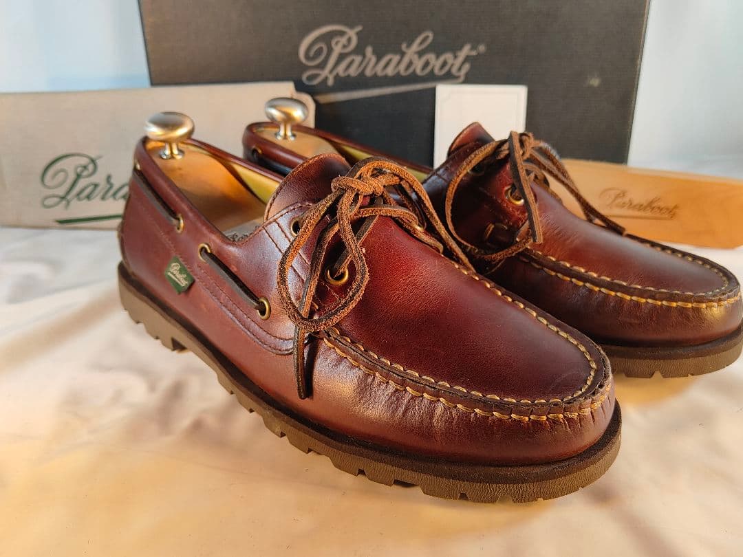 【極美品】PARABOOT　バース 高級革靴　デッキシューズ　フランス製 正規品
