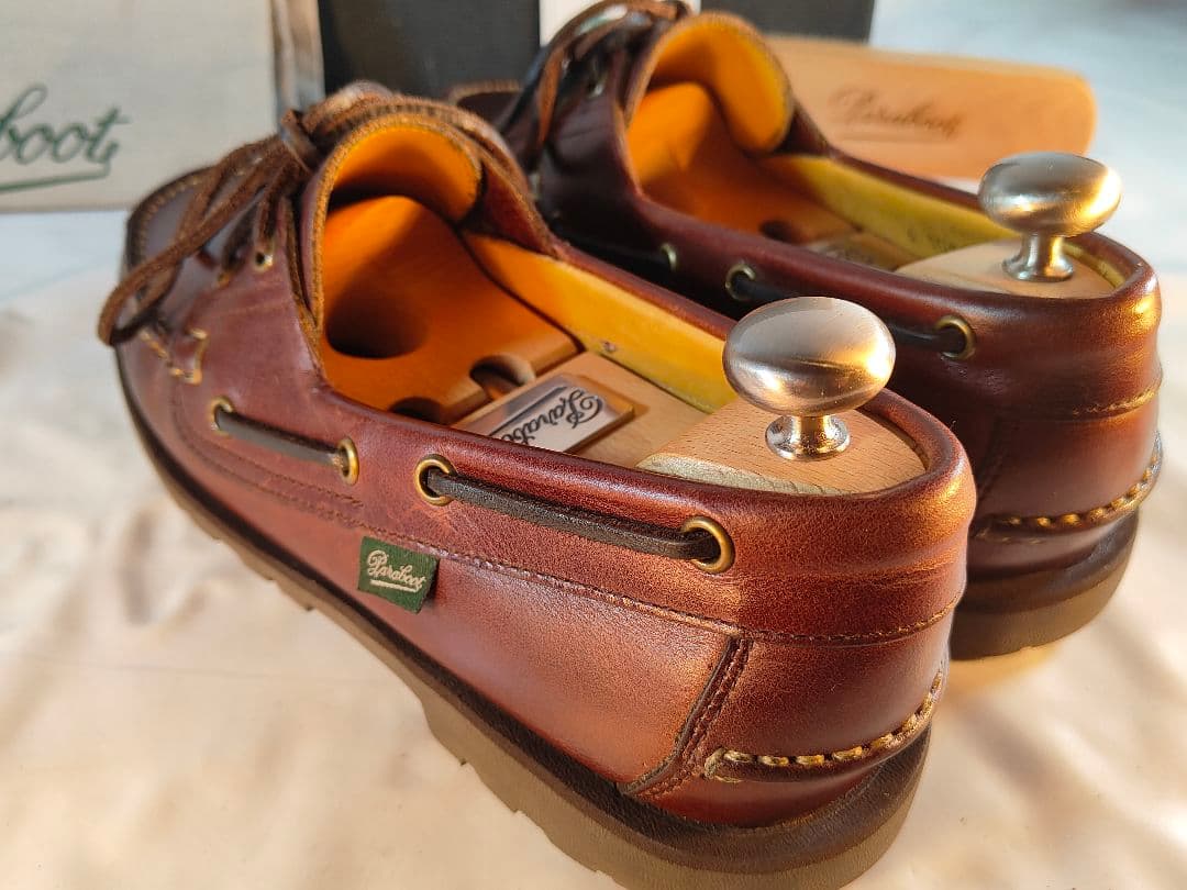 【極美品】PARABOOT　バース 高級革靴　デッキシューズ　フランス製 正規品
