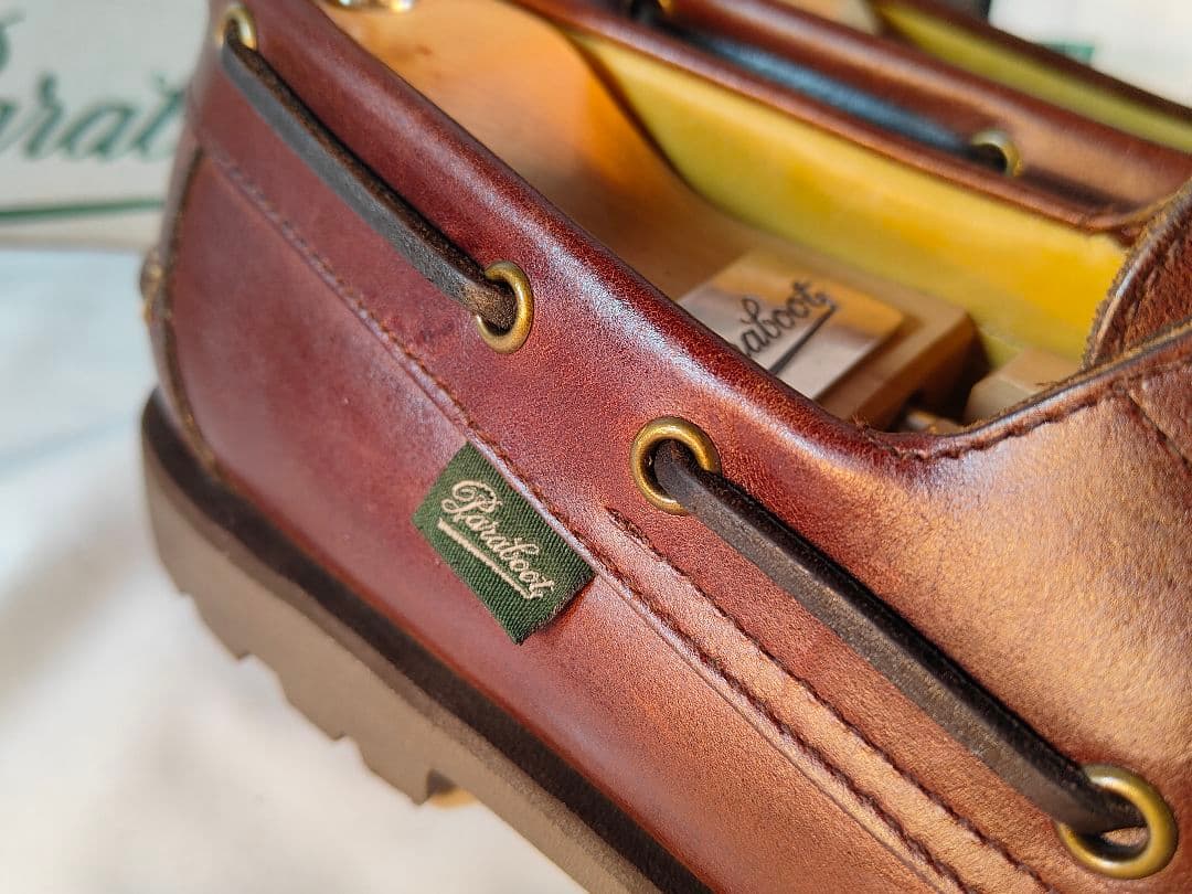 【極美品】PARABOOT　バース 高級革靴　デッキシューズ　フランス製 正規品