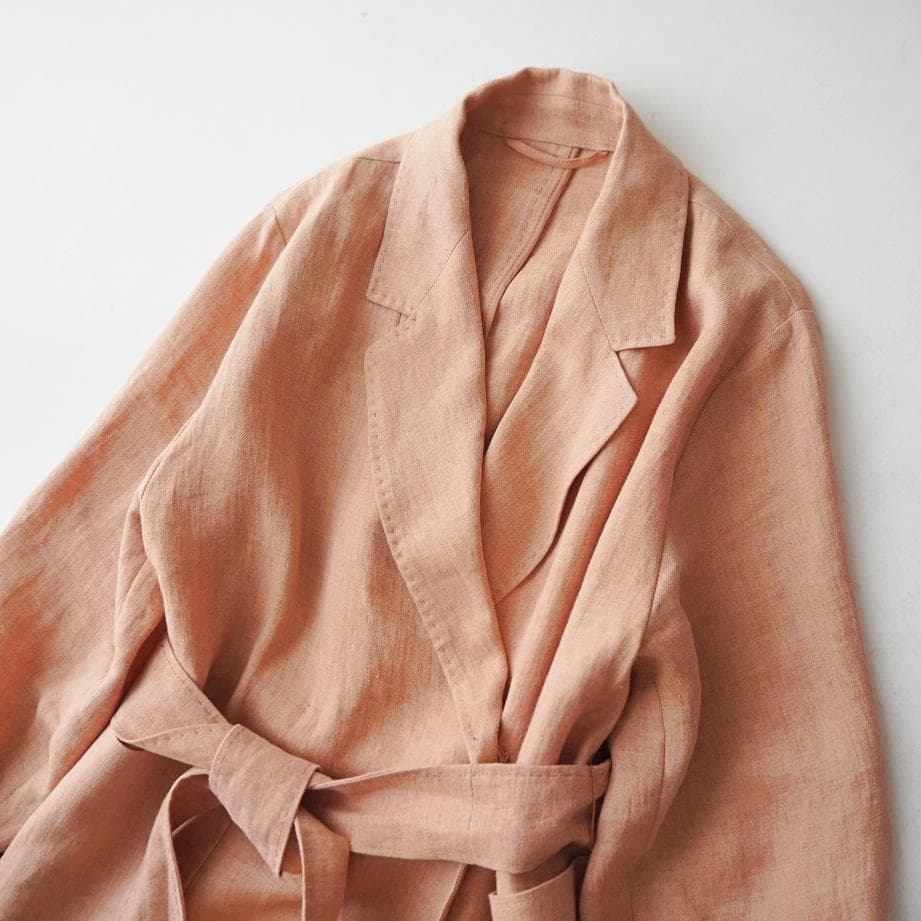 MaxMara STUDIO マックスマーラ リネン ベルト ジャケット 36