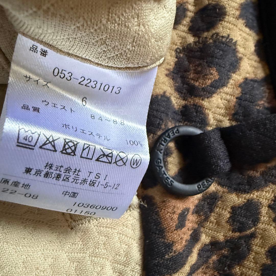 現行モデル　パーリーゲイツ　パンツ　XL〜XXL相当 黒　豹柄　レオパード　6