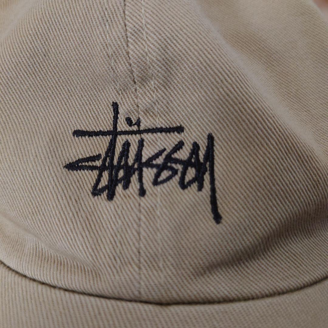 Stussy 90s ベージュ キャップ 100%コットン