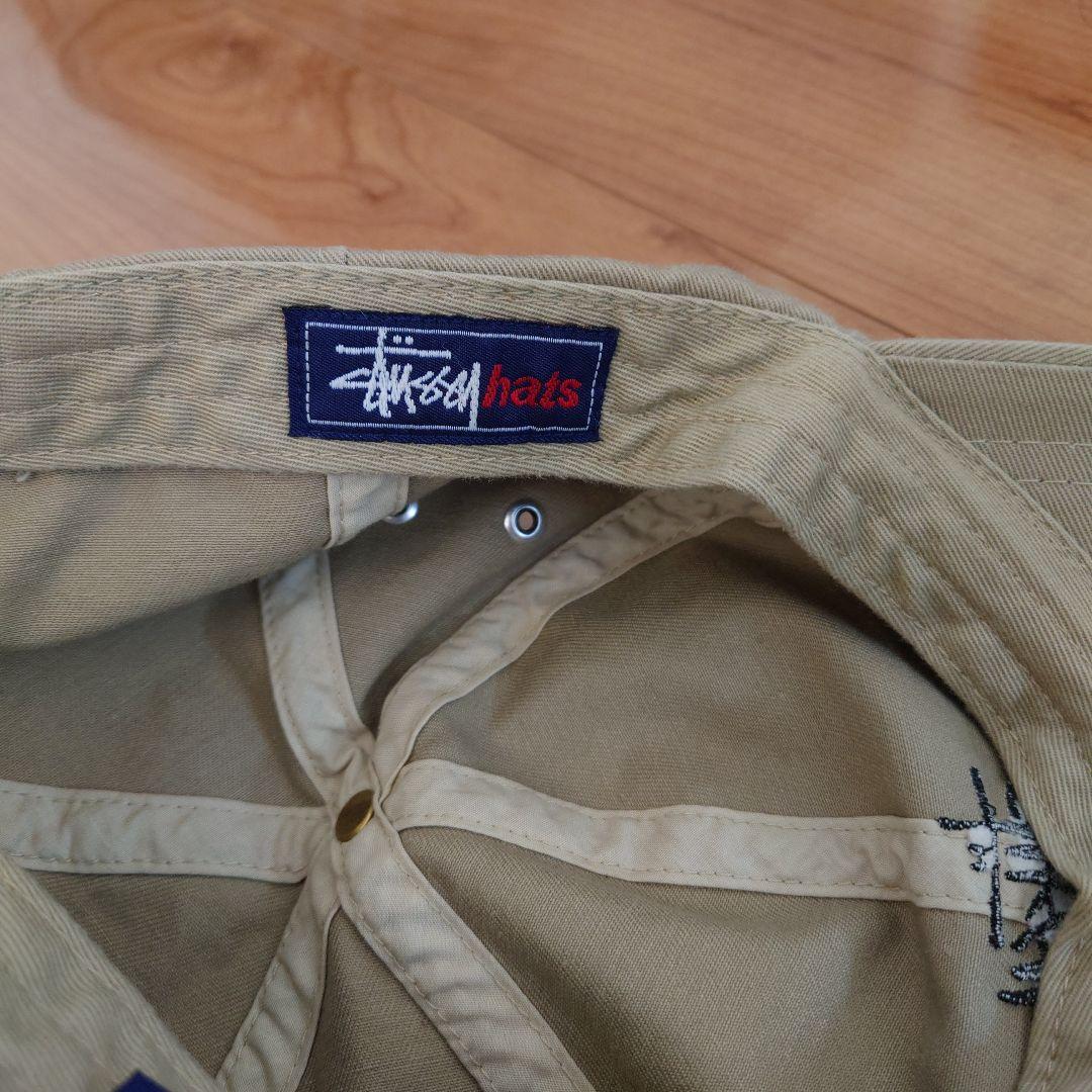 Stussy 90s ベージュ キャップ 100%コットン