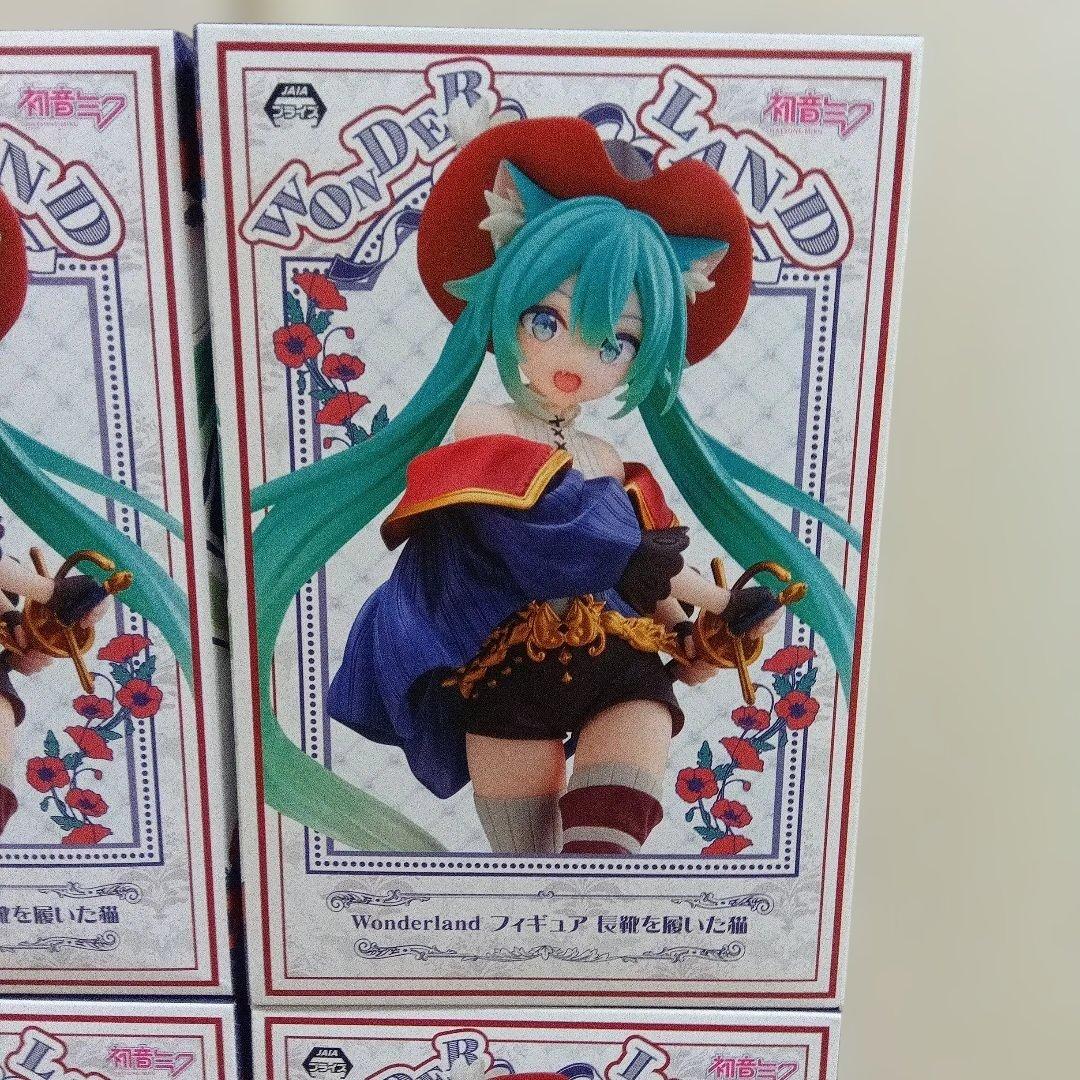 初音ミク　ワンダーランド　フィギュア　長靴を履いた猫　7点セット