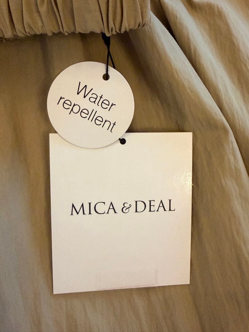 あっしゃん　MICA&DEAL ウエストドロースタンドカラーコート　撥水