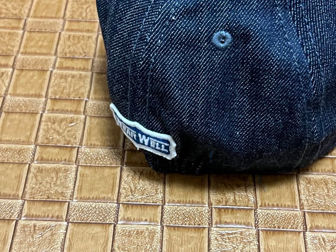 ウエス　5周年スネークワッペン　デニムキャップ　/インディゴ　ロゴ刺繍　UES