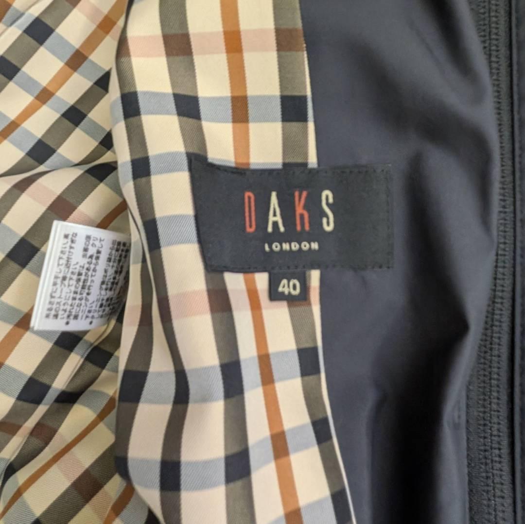 【未使用】DAKS トレンチコート ダウンライナー付 ファー付 ブラック系 ４０