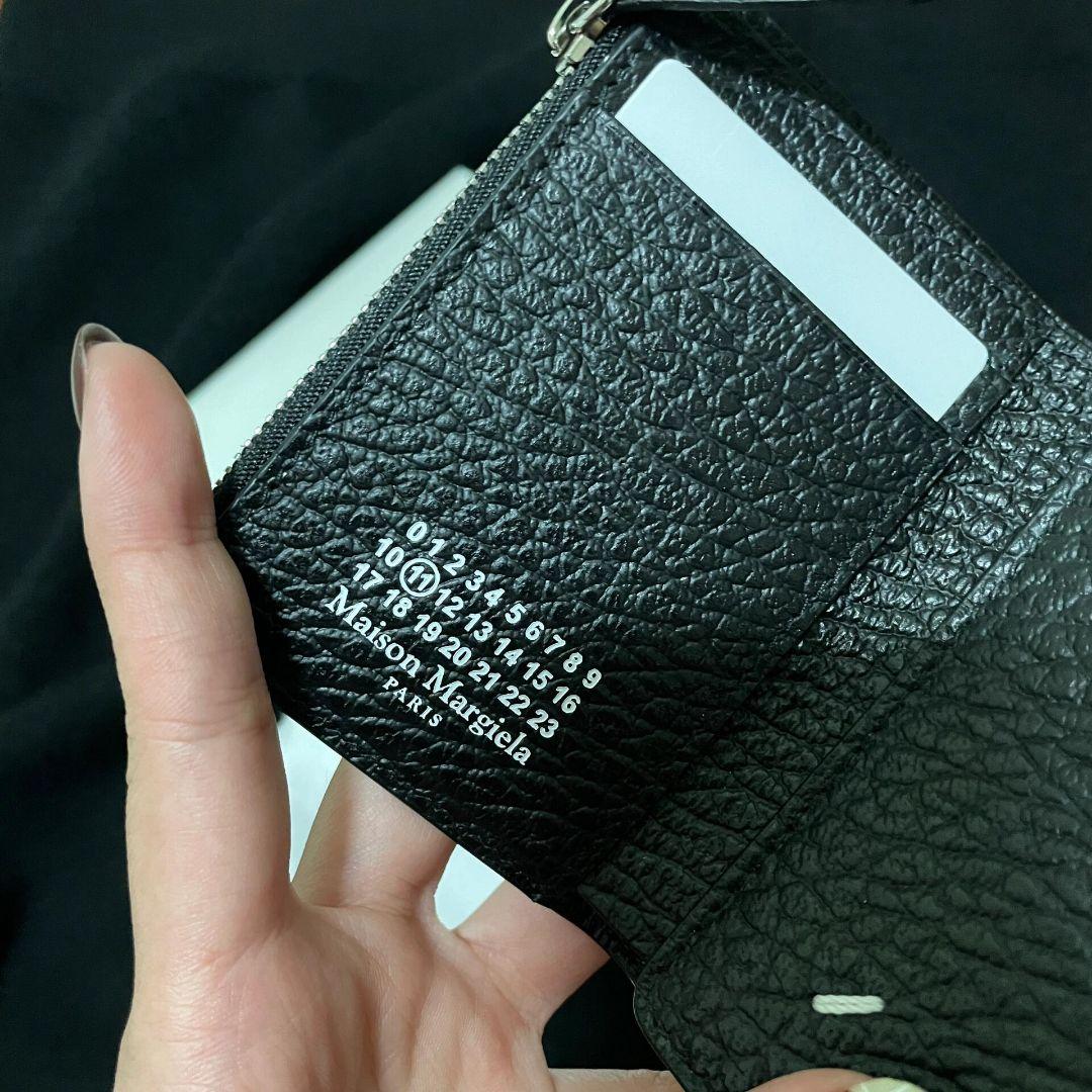 メゾンマルジェラ 三つ折り財布 グレインレザー 財布