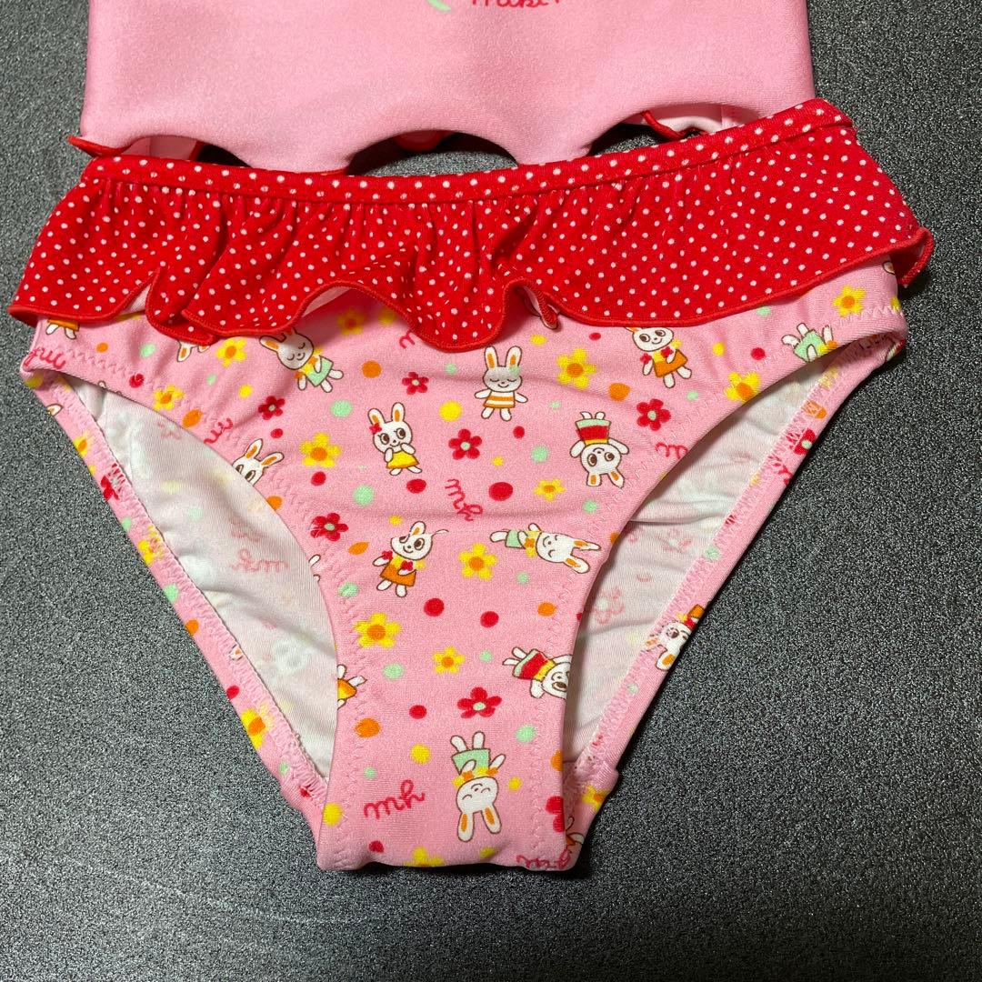新品タグ付❤️ミキハウス うさこ・リボン〜セパレート水着❤️110定価9,030円