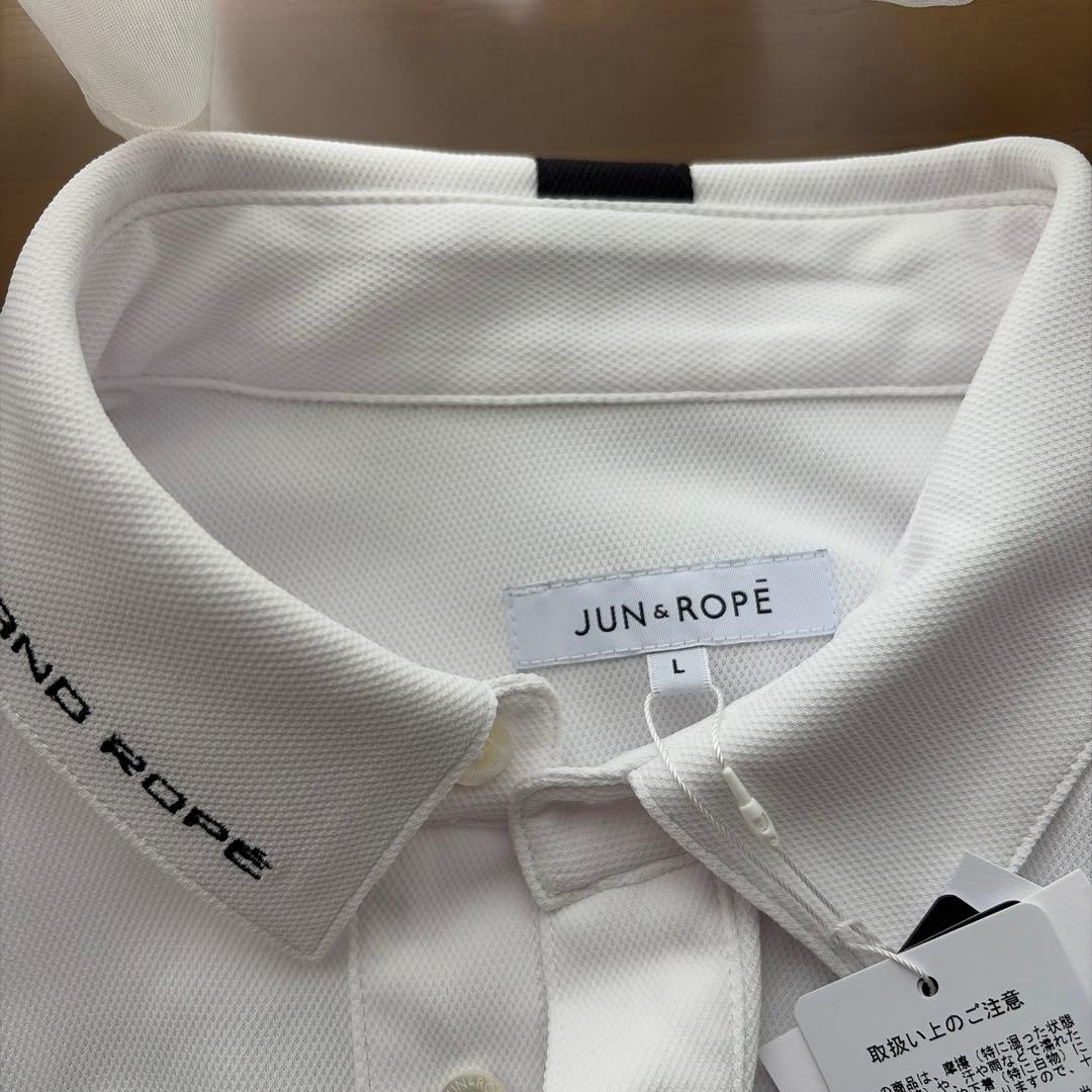 JUN AND ROPE ホワイト ポロシャツ