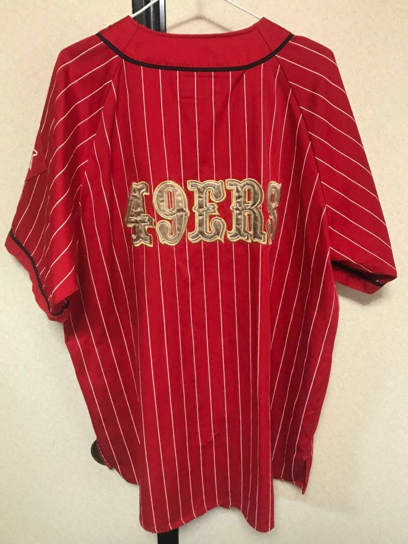 サンフランシスコ49ers ストライプベースボールシャツ XL