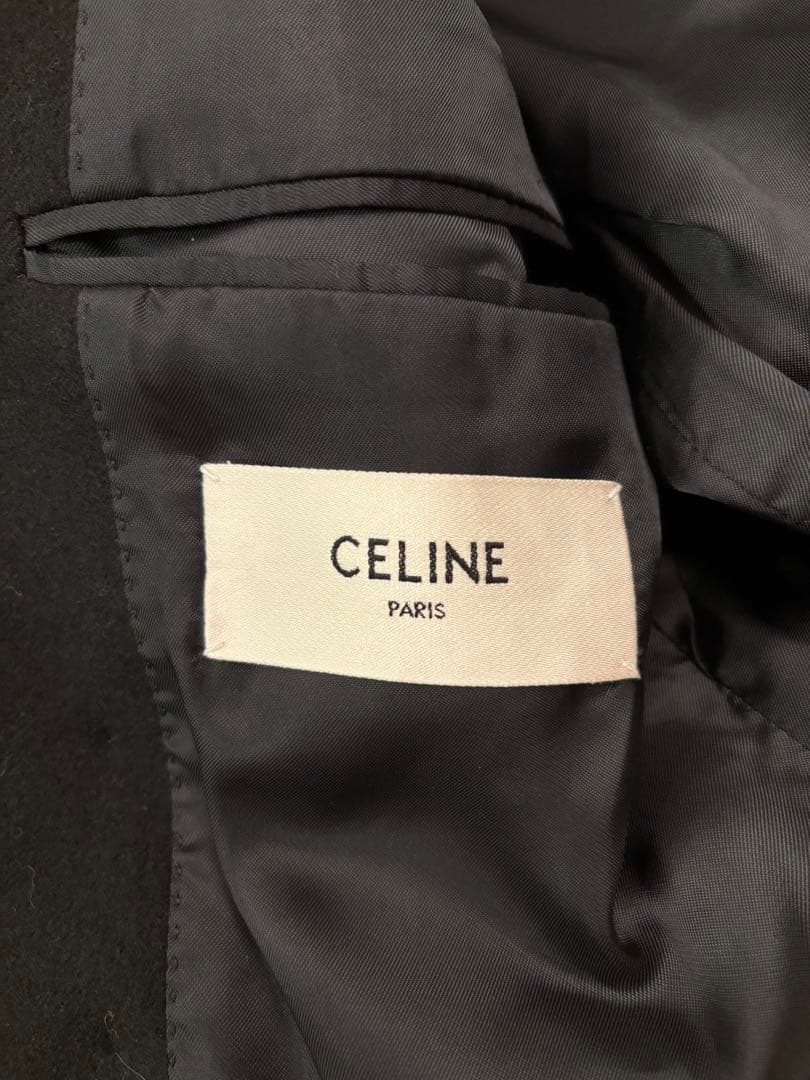 CELINE 19SS ブラック ダブルブレストジャケット　44