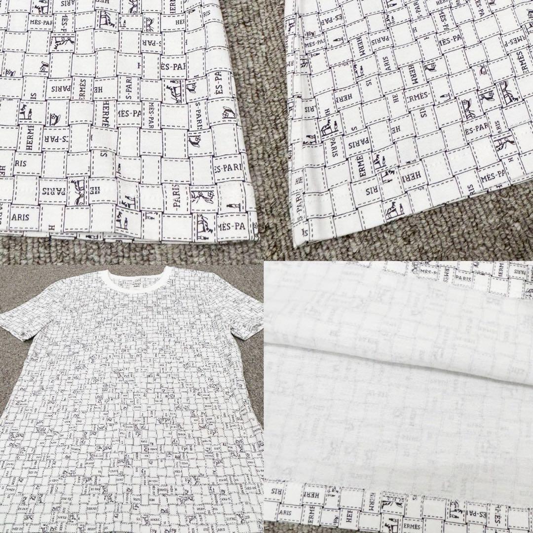 HERMES　エルメス　ボルデュック　コットン　Tシャツ サイズ38 ロゴ