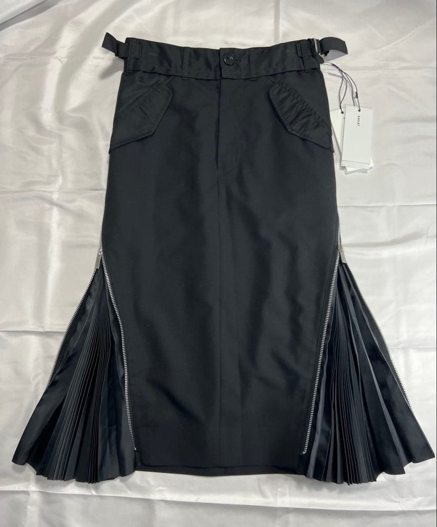【sacai】 プリーツロングスカート 0サイズ タグ付き未使用