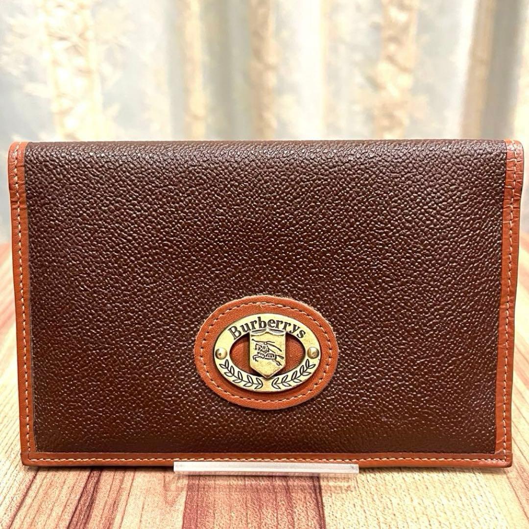 ✨希少✨BURBERRY バーバリー パスポートケース カードケース 本革 茶色