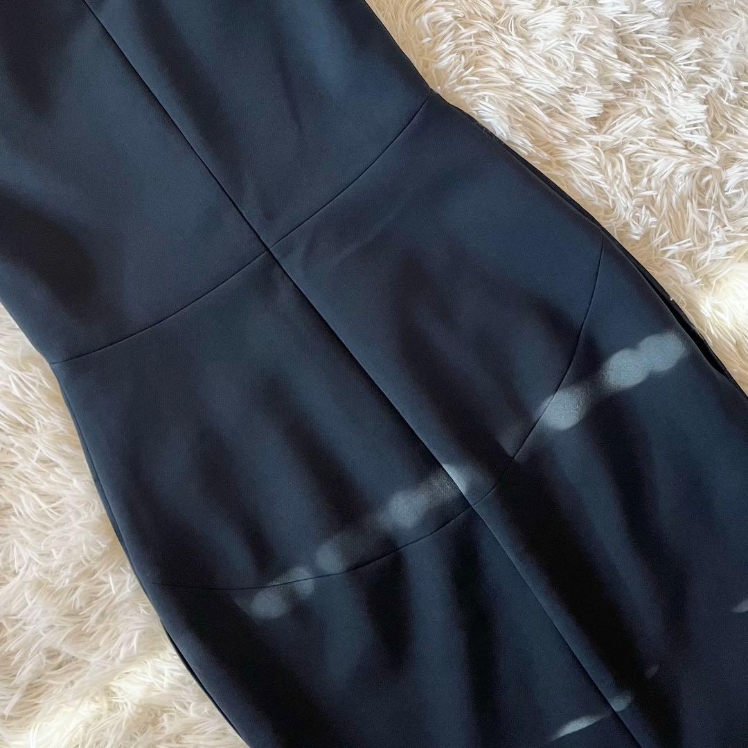 極美品✨ ヨーコチャン ノースリーブスリットラインドレス 近年モデル ネイビー