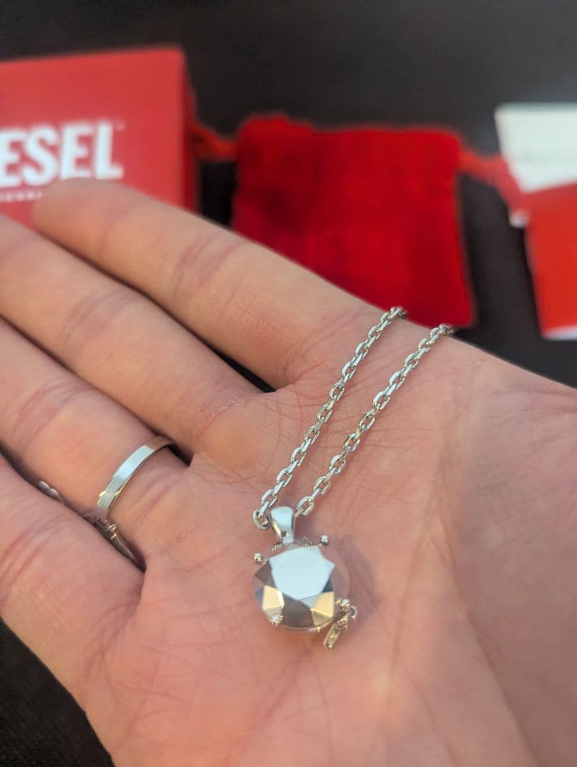 DIESEL グレン期現行モデル未使用美品 スターリングシルバーネックレス