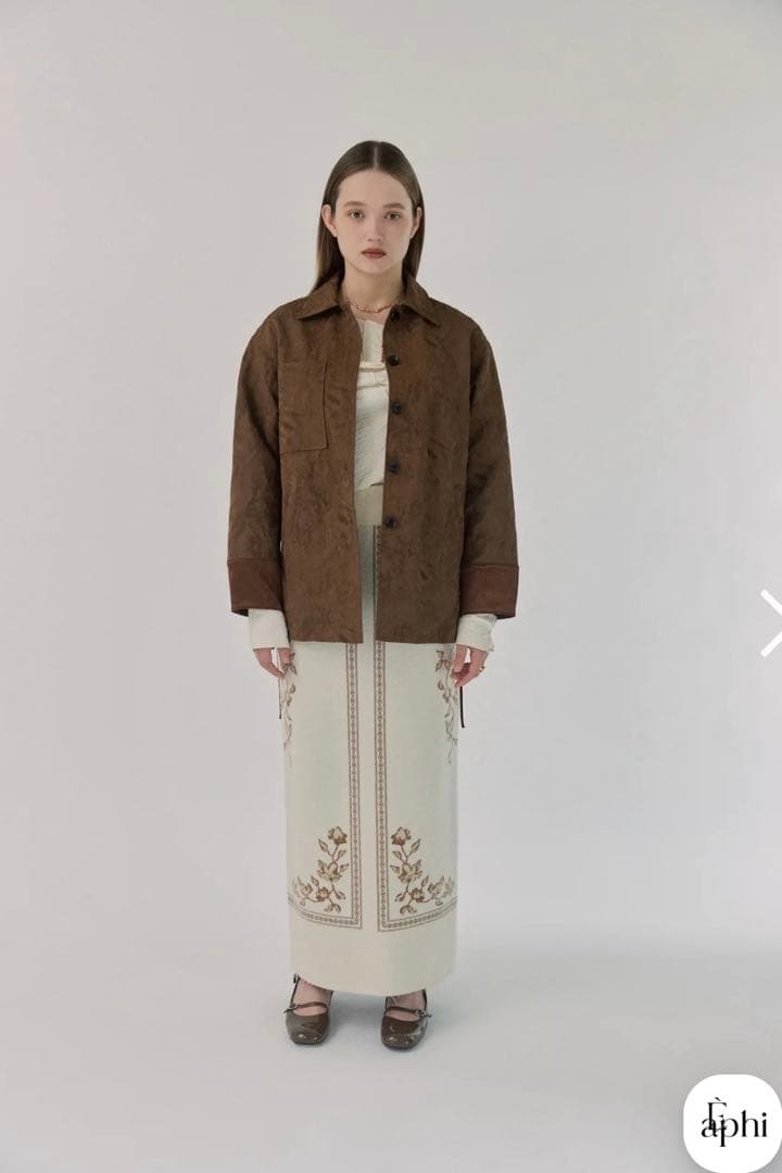 スカート Eaphi SCARF MOTIF KNIT SKIRT
