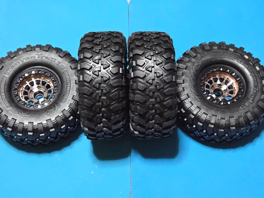 【未使用に近い】1/10 RCクローラー用 1.9インチ タイヤ&ホイール