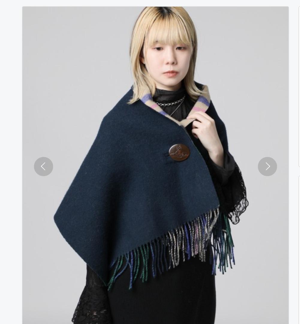 Vivienne Westwood リバーシブル ボタン付ウールストール