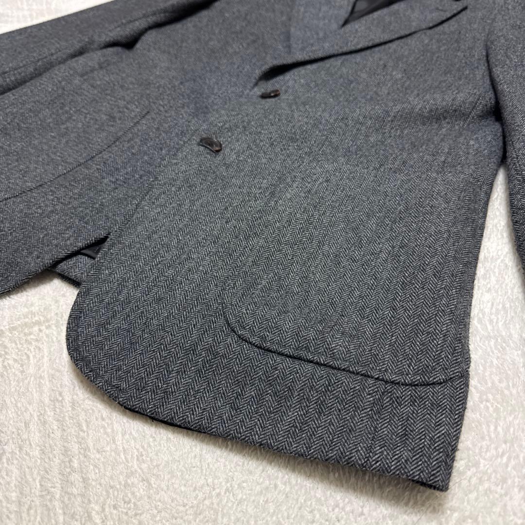 極美品 ユニクロ JWA コラボ テーラードジャケット ヘリンボーンL ウール