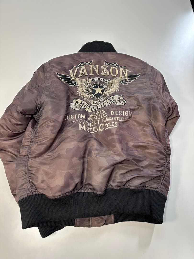 VANSON バンソン/MA-1/ミリタリーブルゾン/バイクウェア/M