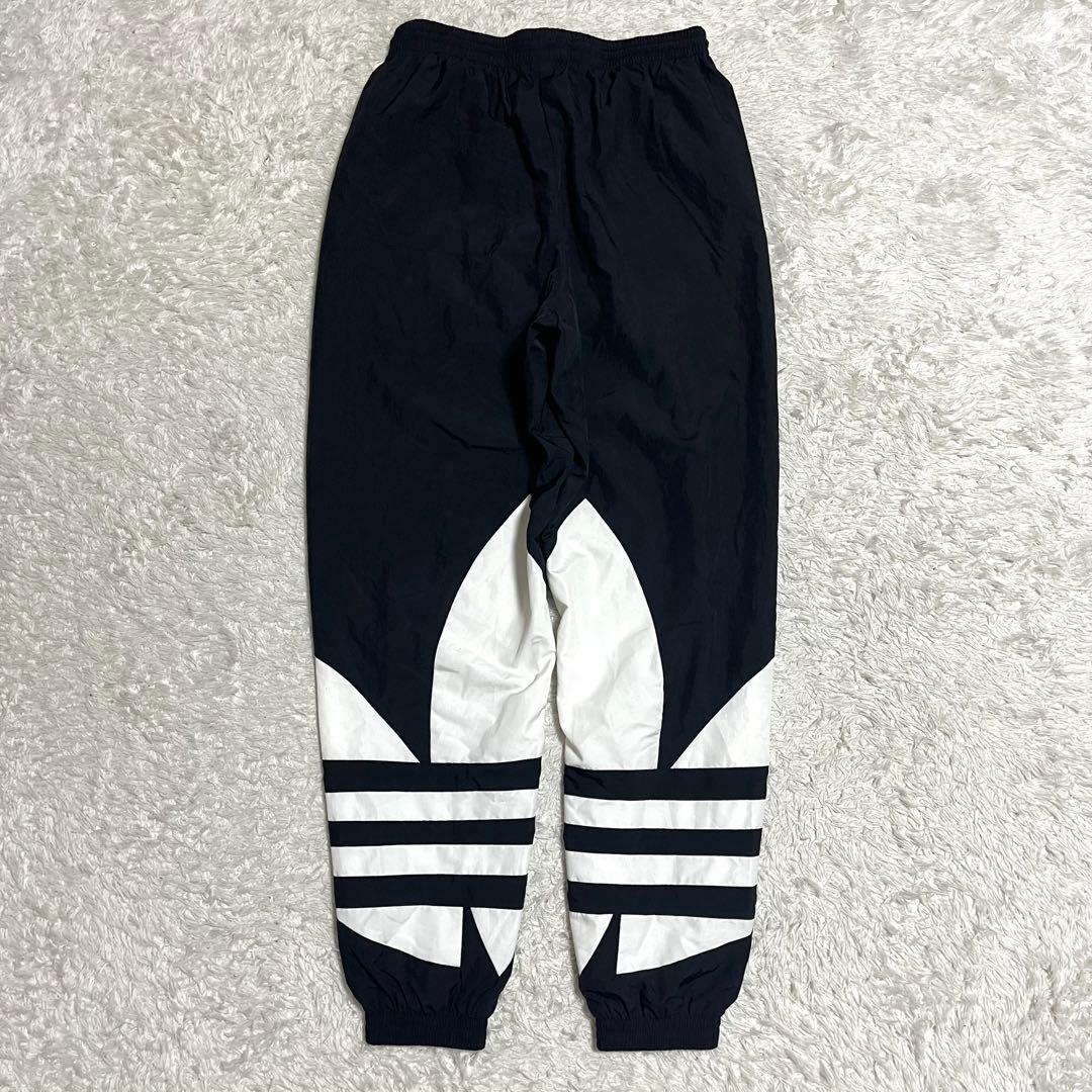 ✨希少✨adidas ナイロンパンツ トレフォイル ビッグロゴ ブラック XL