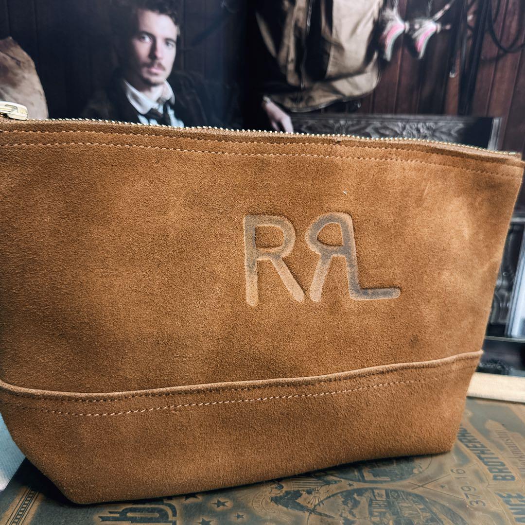 RRL スエードレザー クラッチバッグ