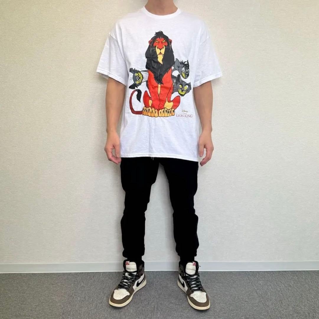 美品 ディズニー ライオン・キング スカー Tシャツ ギルダン ヘビーコットン