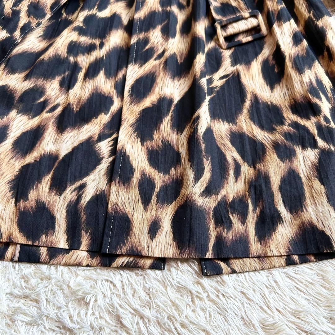 【極美品✨️】 49av ジュンコシマダ レオパード ヒョウ柄 トレンチコート