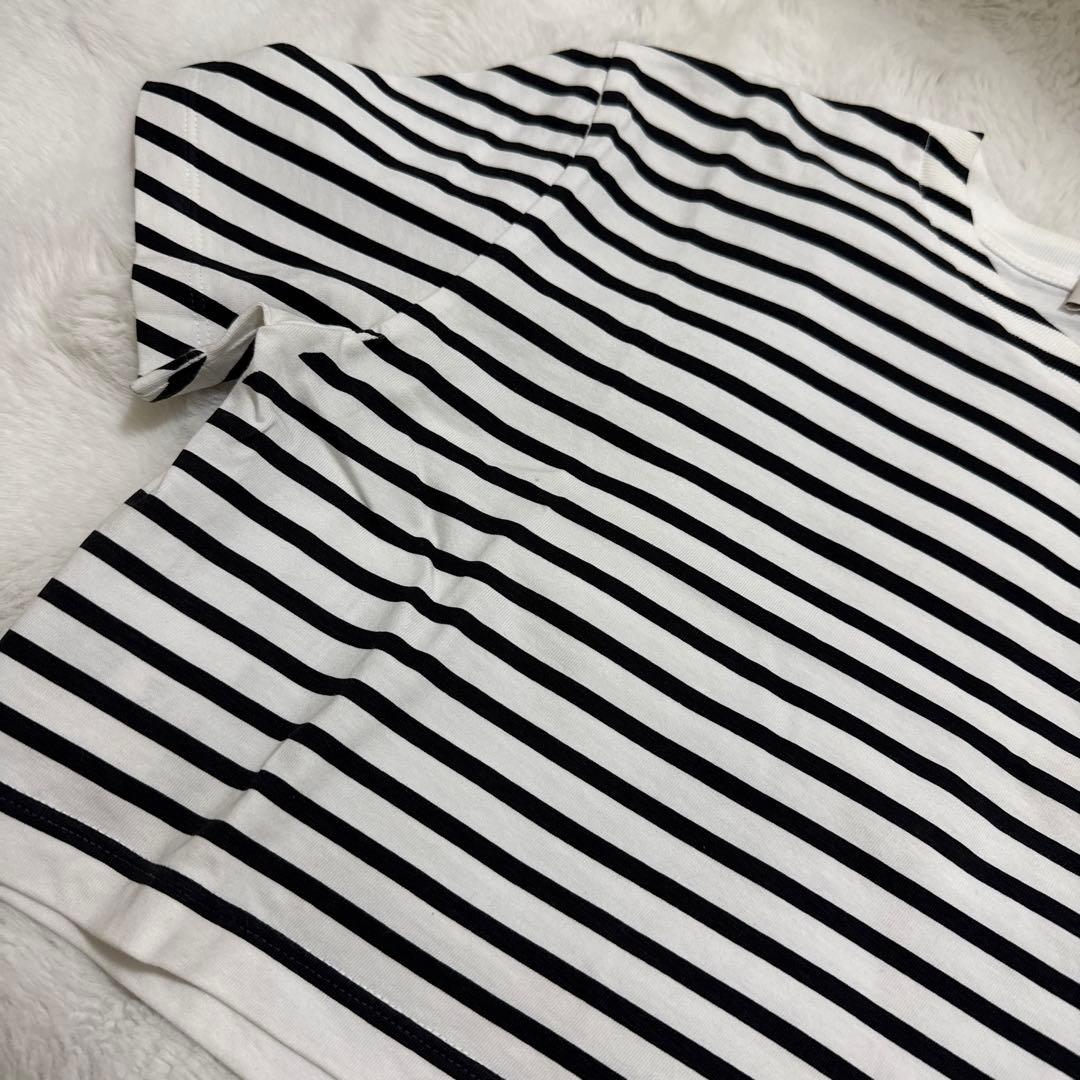 m*i様 miu miu ストライプ ボーダー ミニ丈 Tシャツ