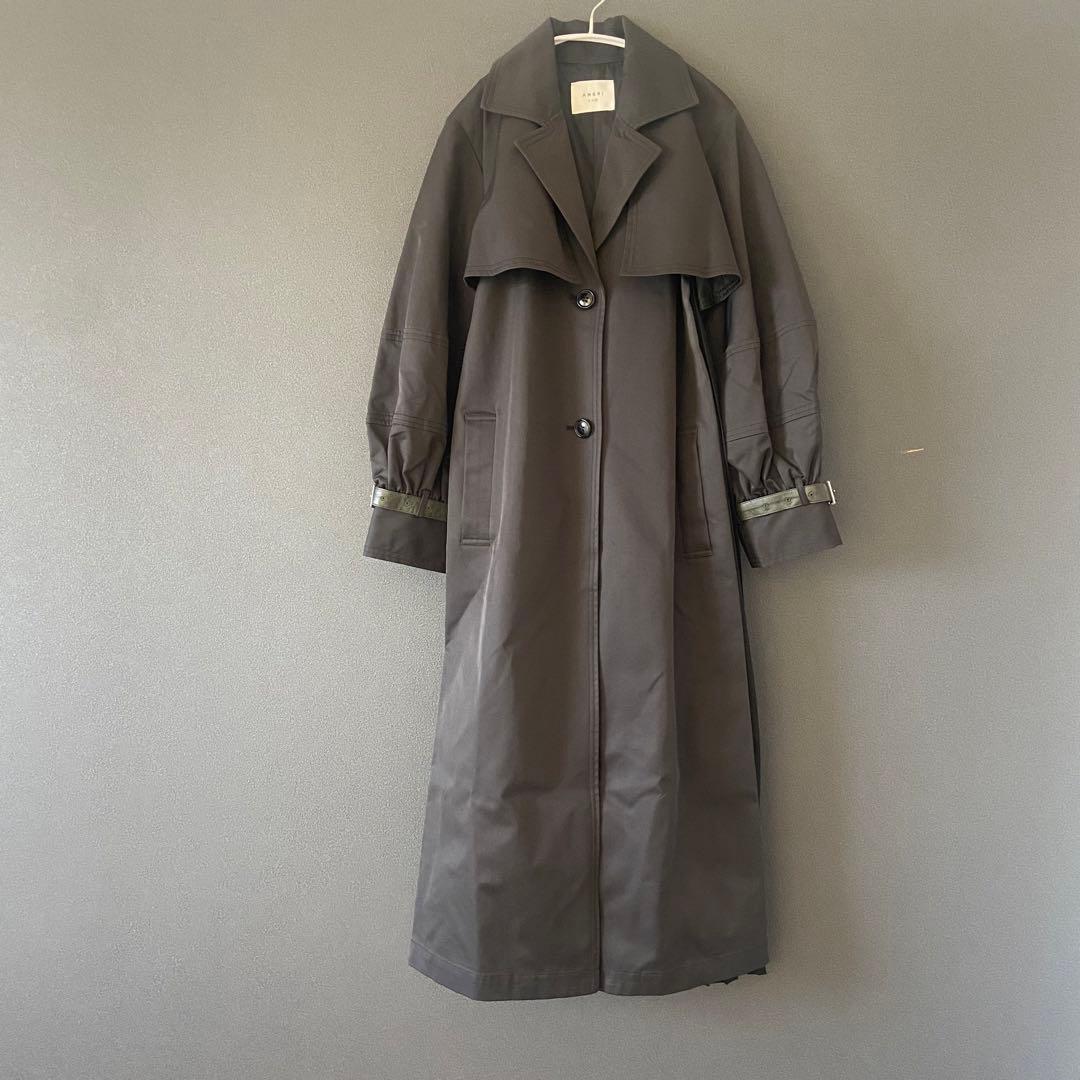 未使用★Ameri★BALLOON SLEEVE PLEATS TRENCH★