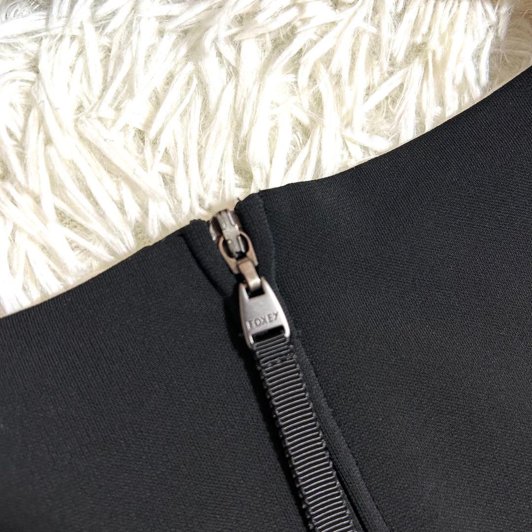 美品✨フォクシー 春に◎ノースリーブ ワンピース ドレス 黒 38