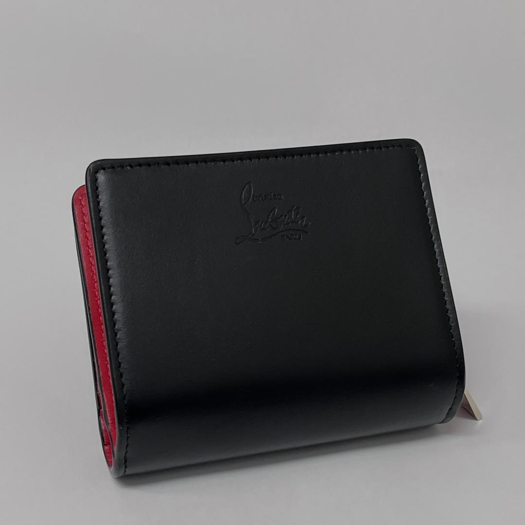 【美品】ルブタン LOUBI54 二つ折り財布 カーフレザー