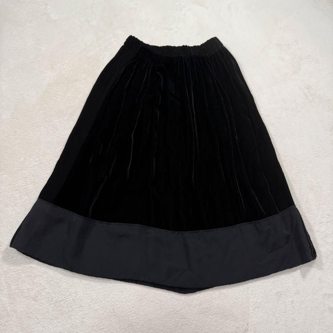COMME des GARÇONS コムコム 切替 ベロア スカート