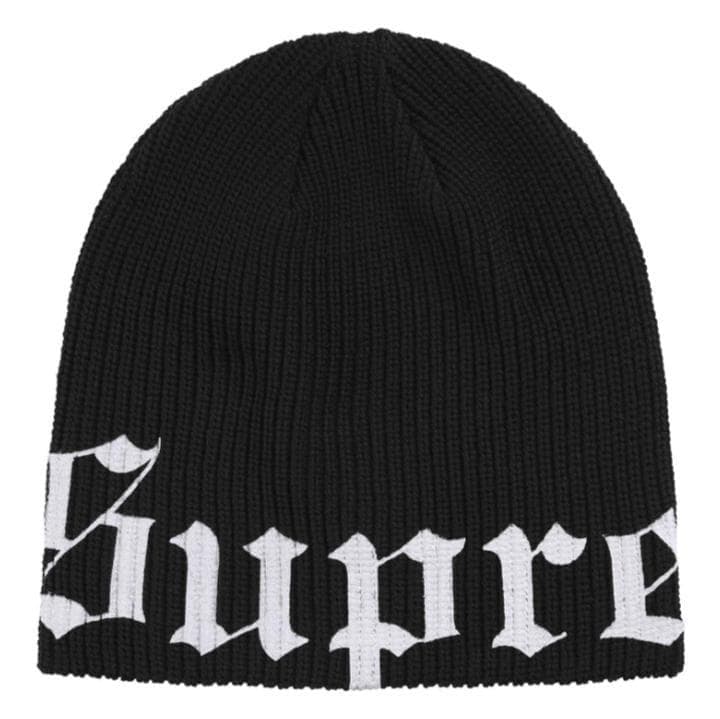 Supreme Old English Printed Beanie 黒