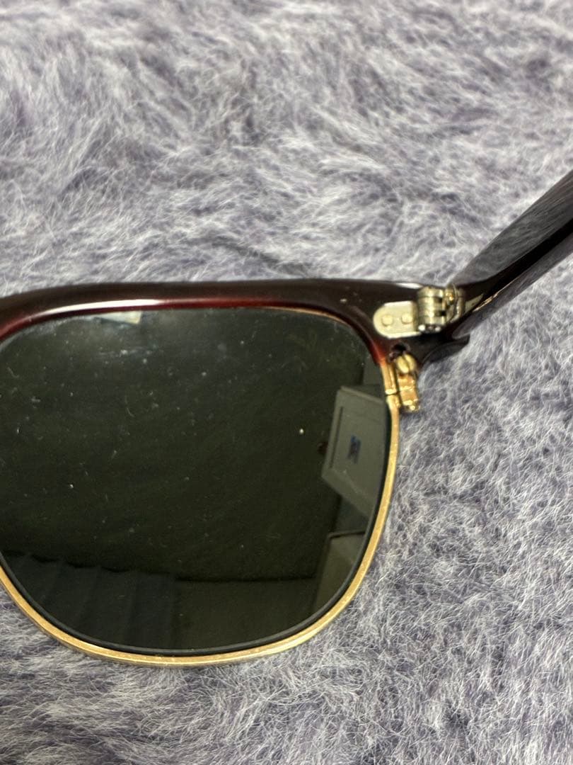 Ray-Ban Clubmaster ブラウン ゴールド サングラス　ボシュロム