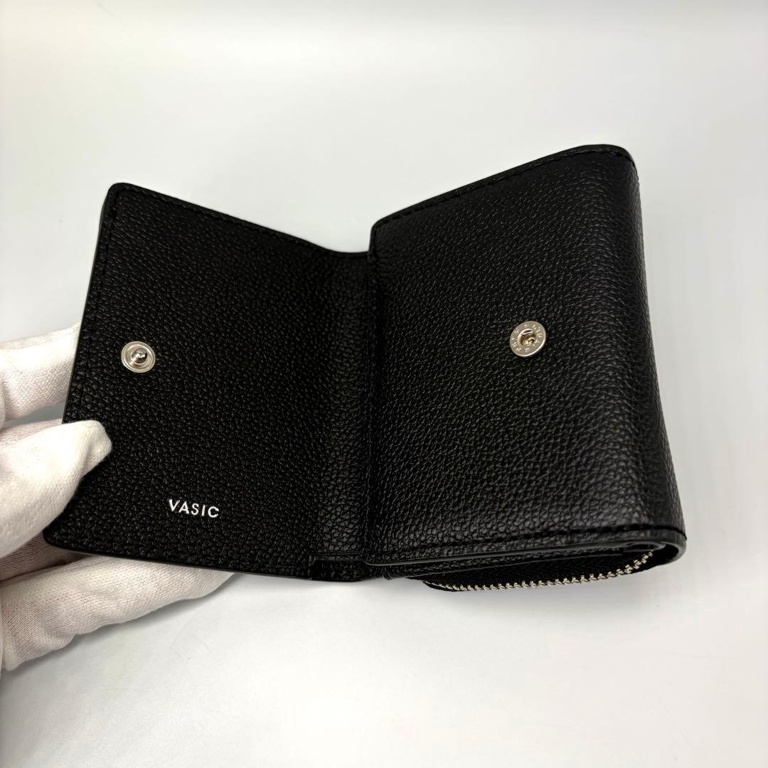 未使用級✨ヴァジックVASIC ROUND MINI MINI 三折り財布　黒