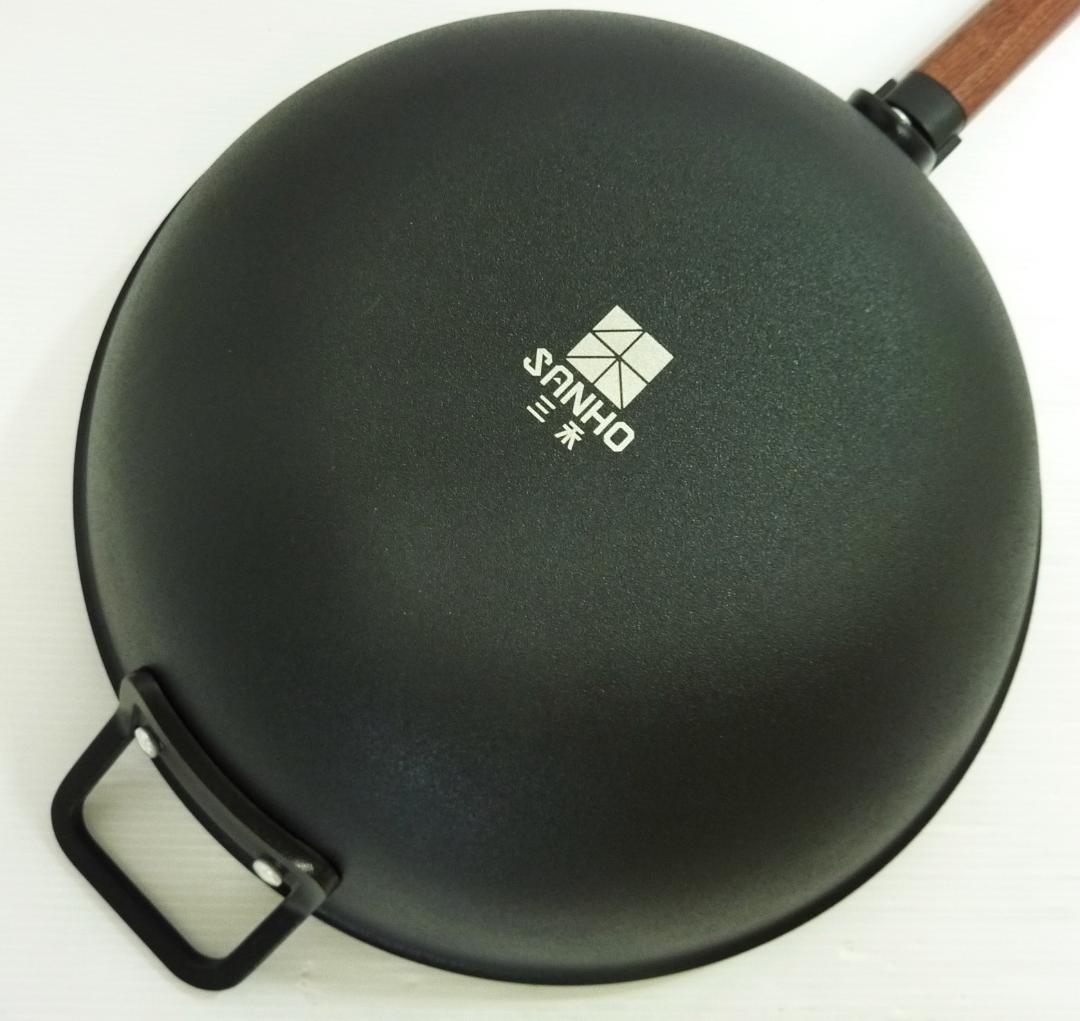 SANHO サンホ 鉄製深型 フライパン 32cm 1.2kg 中華鍋