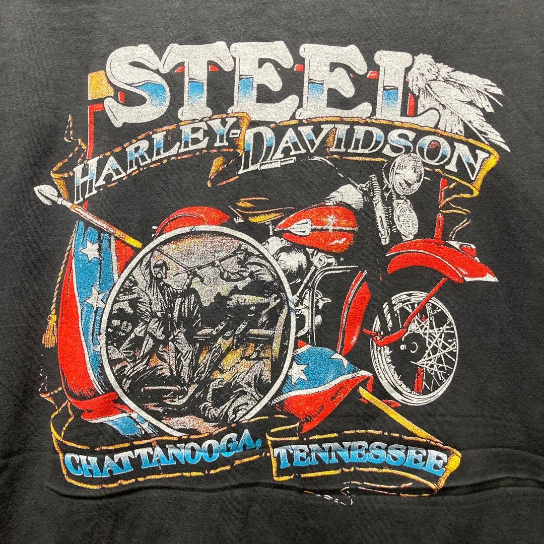 Harley-Davidson Tシャツ XLサイズ ブラック フレイムデザイン