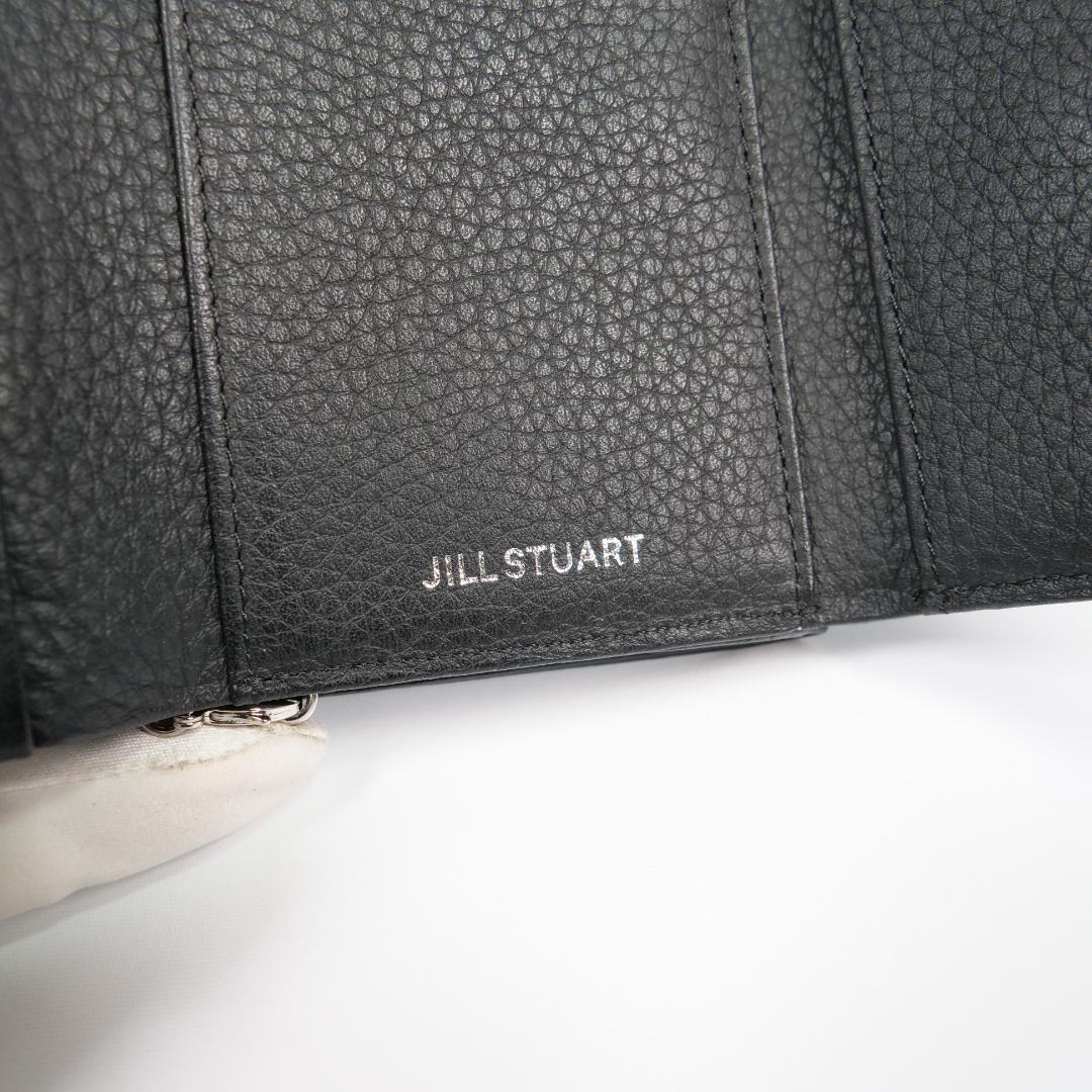 美品✨ ジルスチュアート がま口 二つ折り財布 ルナティ ブラック レザー