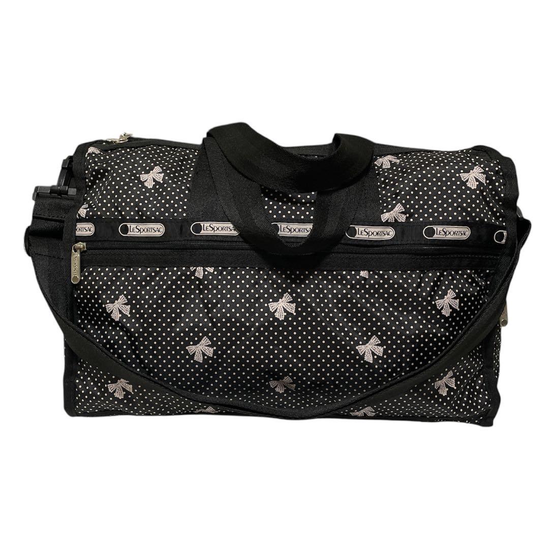未使用 レスポートサック　2wayボストンバッグ　鍵付き　リボン柄