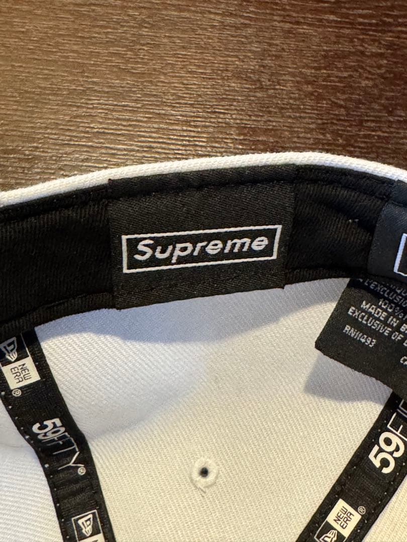 Supreme NEWERA Cap 22SS ホワイト×カーキ