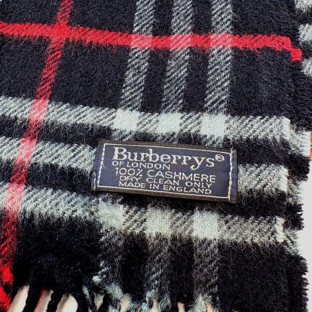 美品BURBURRY マフラー ノバチェック カシミヤ100%イングランド製