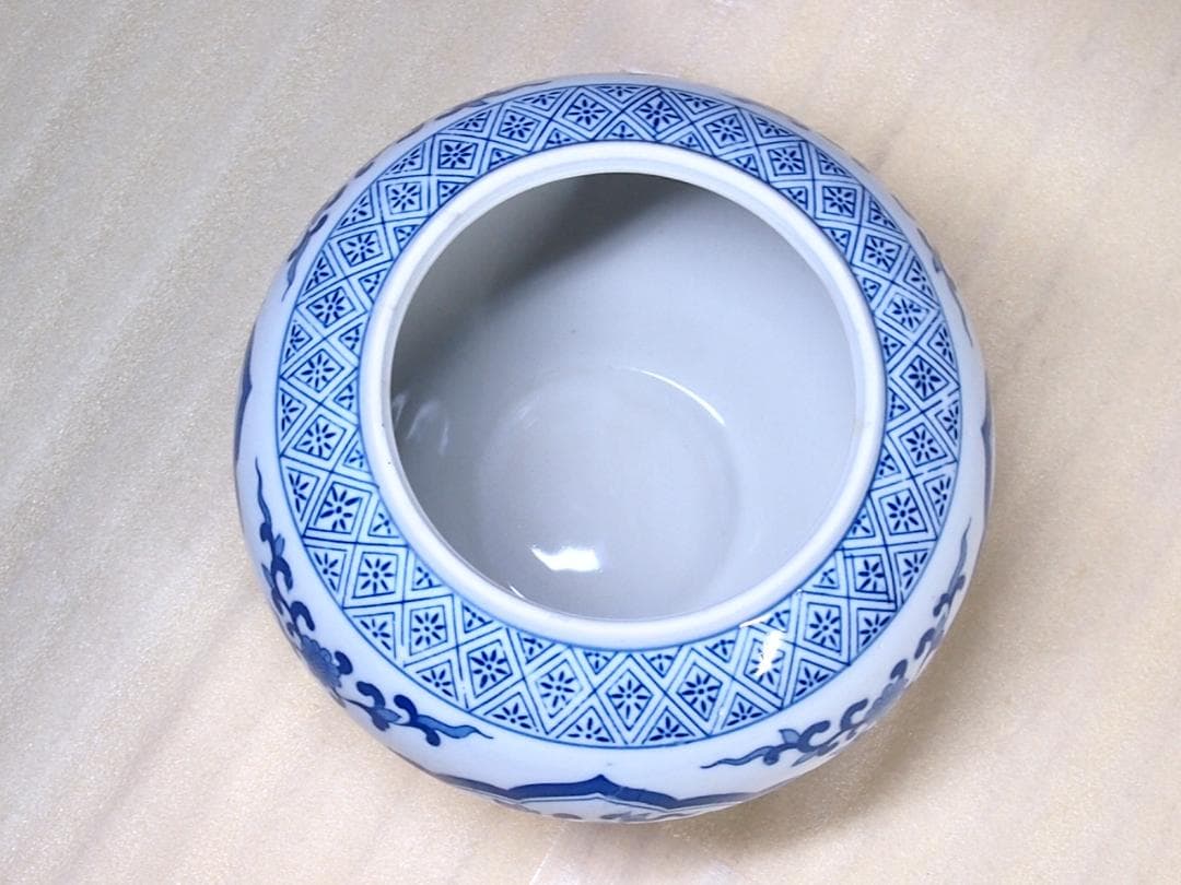 【美品】中国 景徳鎮 祥和窑 蓋付き 茶壺 ツボ/つぼ/壷/蓋物/容器 陶磁器