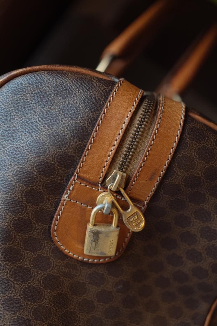 CELINE マカダムボストンバッグ